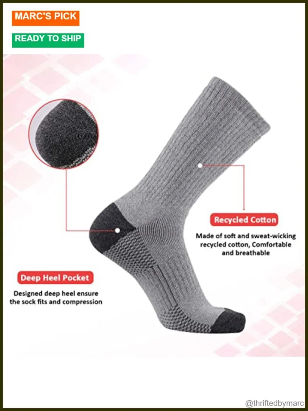 Men's Cotton Performance Athletic Crew Extra Heavy Cushion Socks 12 Pairs